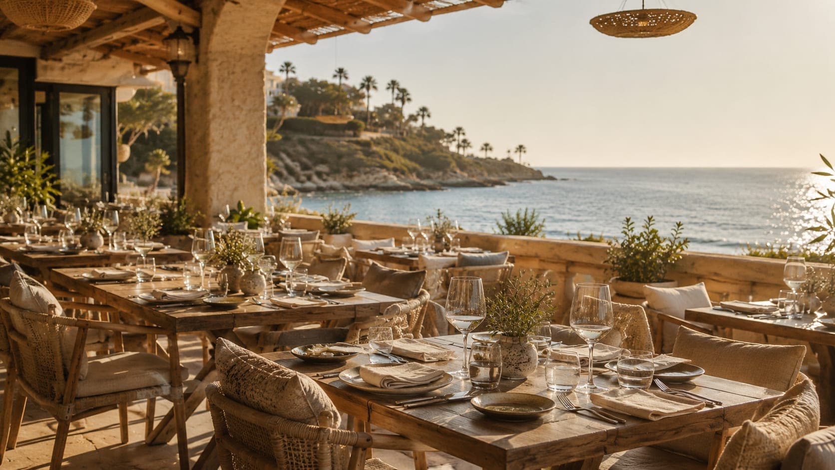 Terraza cálida de Restaurante Maréa en la Costa del Sol